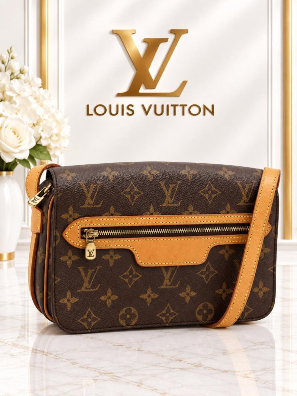 Authentic Louis Vuitton Saint Germain Monogram Crossbody Shoulder Bag Vintage LV